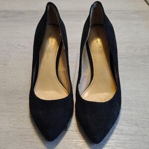 Antonio Melani‎ Black Suede Pointed Toe Stiletto Heel Pumps Women's Shoes